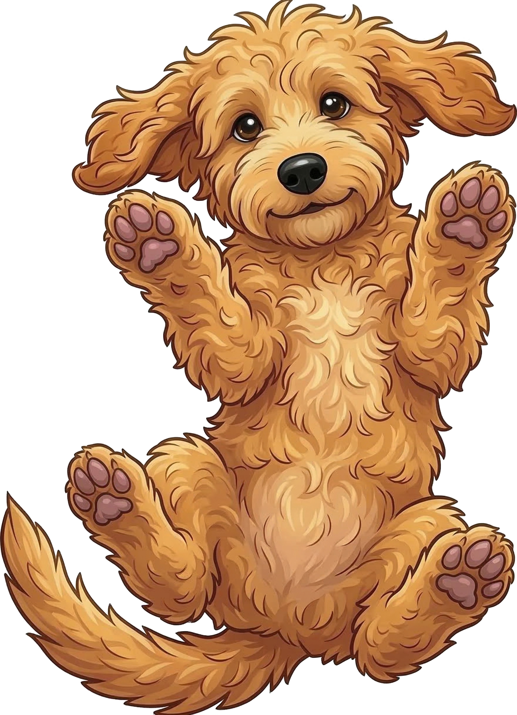Belly up dog